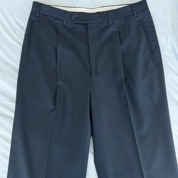 Canali 2 Piece Black Italian Suit Pure Wool